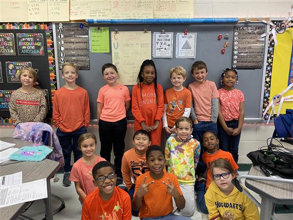 Mrs. Kinast's class celebrates Unity Day.